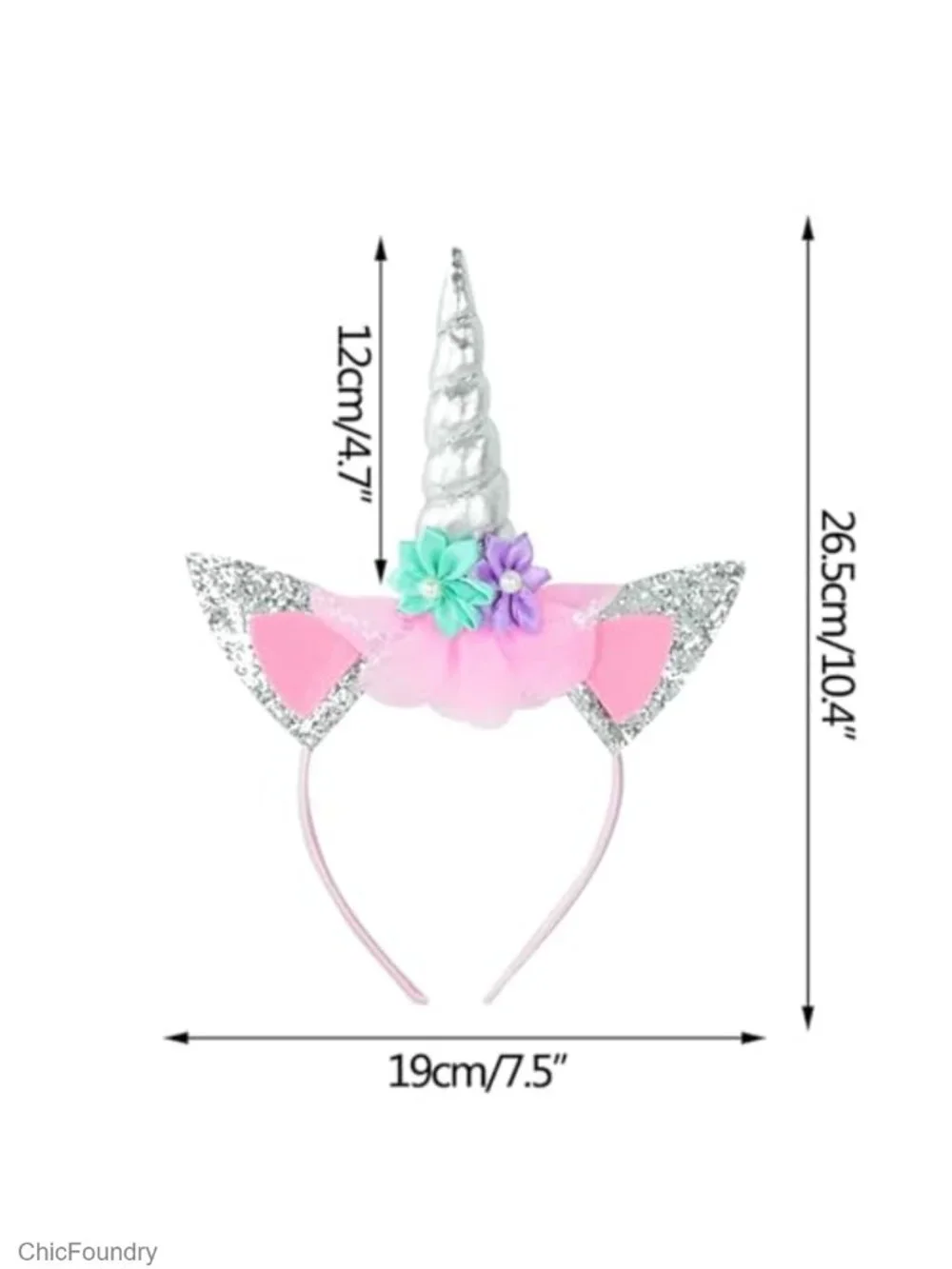 Unicorn Horn Headband Glitter Cute Hairband Birthday Party Cosplay Hair